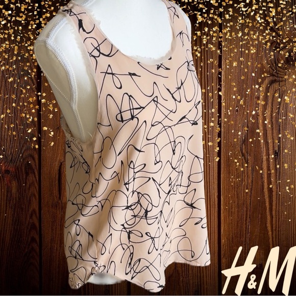 Elegant Scribble Print Tank Top - Picture 6 of 9